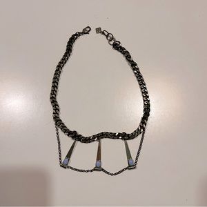 ANTHROPOLOGIE brass moonstone necklace